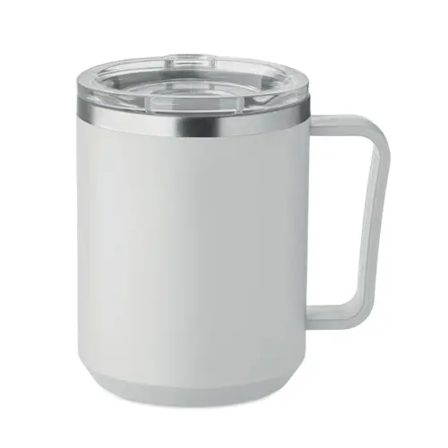 Tazza termica con coperchio e interno in acciaio inox riciclato e esterno in PP ricilato da 400 ml
