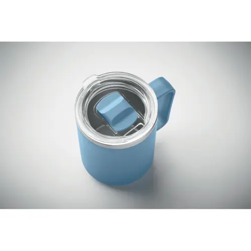 Tazza termica con coperchio e interno in acciaio inox riciclato e esterno in PP ricilato da 400 ml