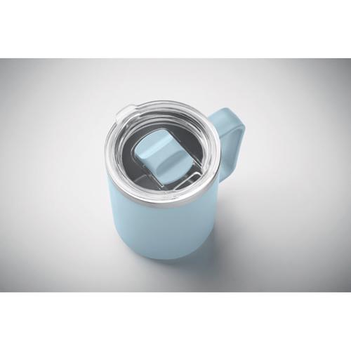 Tazza termica con coperchio e interno in acciaio inox riciclato e esterno in PP ricilato da 400 ml