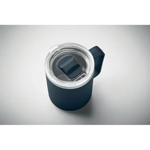 Tazza termica con coperchio e interno in acciaio inox riciclato e esterno in PP ricilato da 400 ml