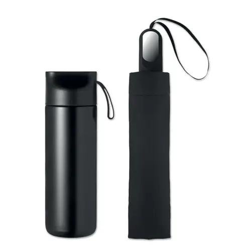 Set regalo composto da ombrello e borraccia in confezione regalo