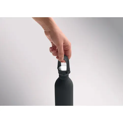 Borraccia in acciaio inox riciclato e finitura gomma con manico silicone 500ml