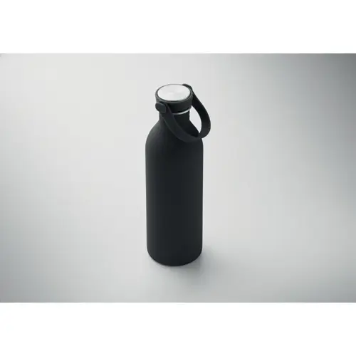 Borraccia in acciaio inox riciclato e finitura gomma con manico silicone 500ml
