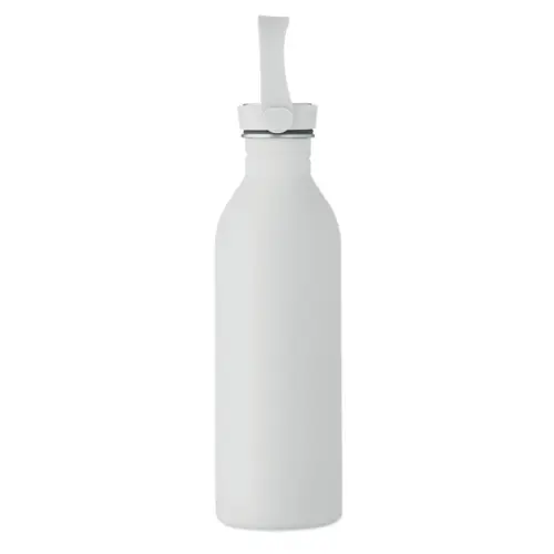 Borraccia in acciaio inox riciclato e finitura gomma con manico silicone 500ml