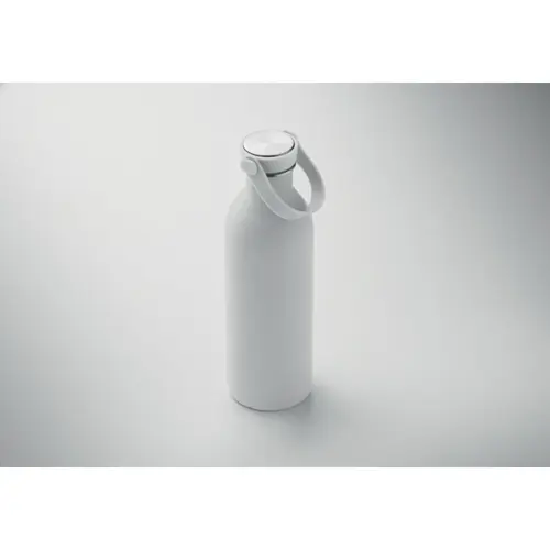 Borraccia in acciaio inox riciclato e finitura gomma con manico silicone 500ml