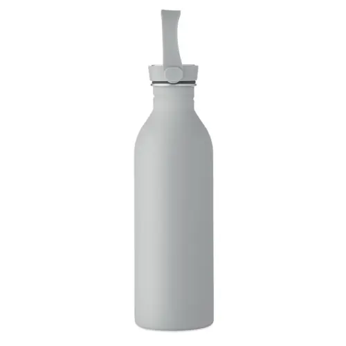 Borraccia in acciaio inox riciclato e finitura gomma con manico silicone 500ml