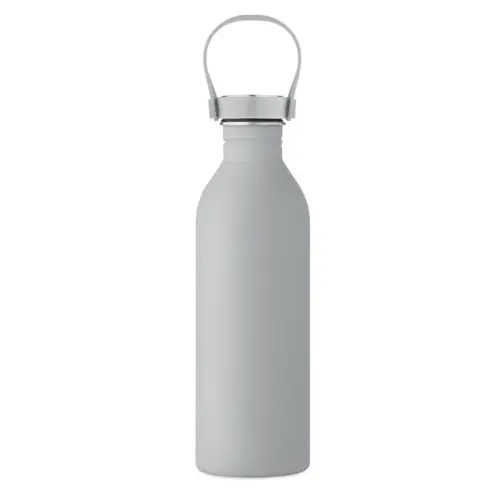 Borraccia in acciaio inox riciclato e finitura gomma con manico silicone 500ml