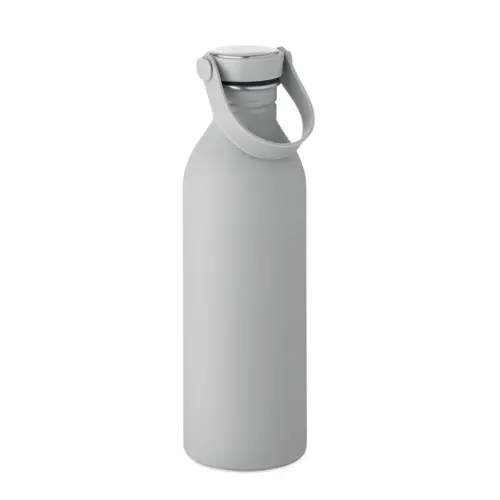 Borraccia in acciaio inox riciclato e finitura gomma con manico silicone 500ml