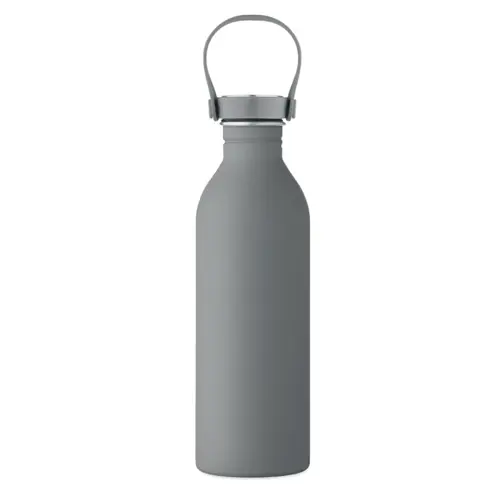Borraccia in acciaio inox riciclato e finitura gomma con manico silicone 500ml