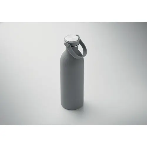 Borraccia in acciaio inox riciclato e finitura gomma con manico silicone 500ml