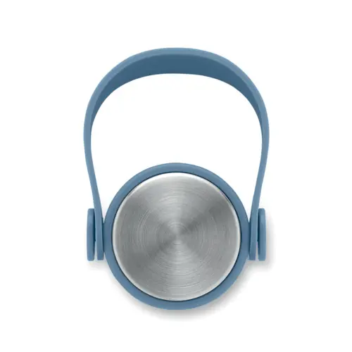 Borraccia in acciaio inox riciclato e finitura gomma con manico silicone 500ml