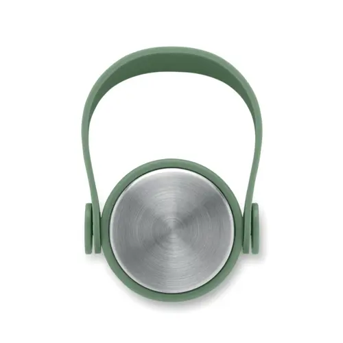 Borraccia in acciaio inox riciclato e finitura gomma con manico silicone 500ml