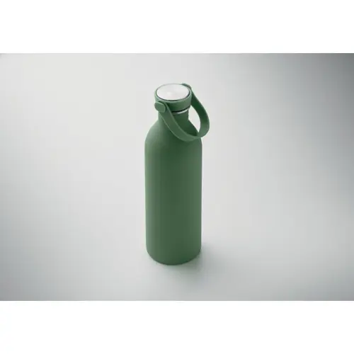 Borraccia in acciaio inox riciclato e finitura gomma con manico silicone 500ml