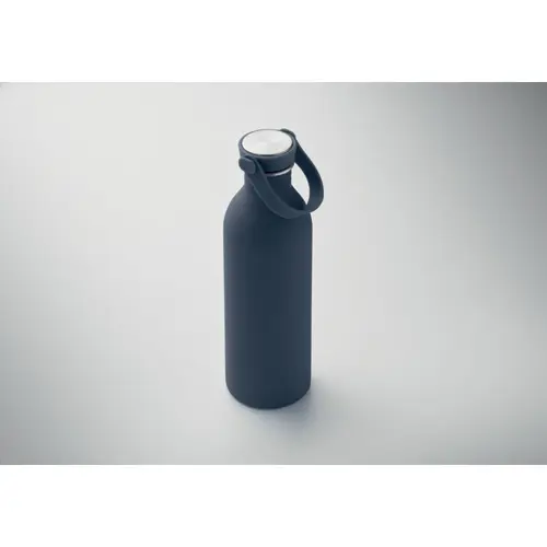 Borraccia in acciaio inox riciclato e finitura gomma con manico silicone 500ml