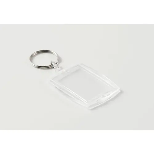 Portachiavi in acrilico con inserto in carta personalizzabile