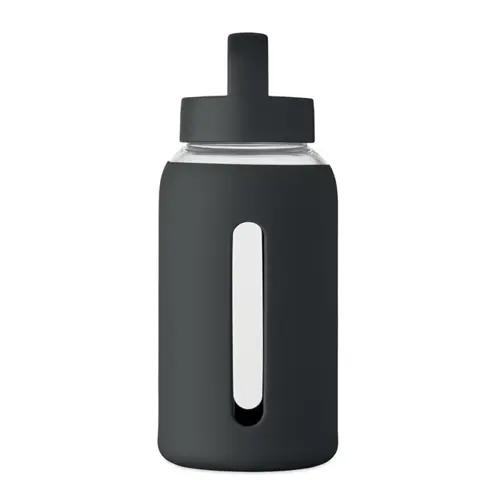 Borraccia in vetro con custodia in silicone e tappo con maniglia da 600ml