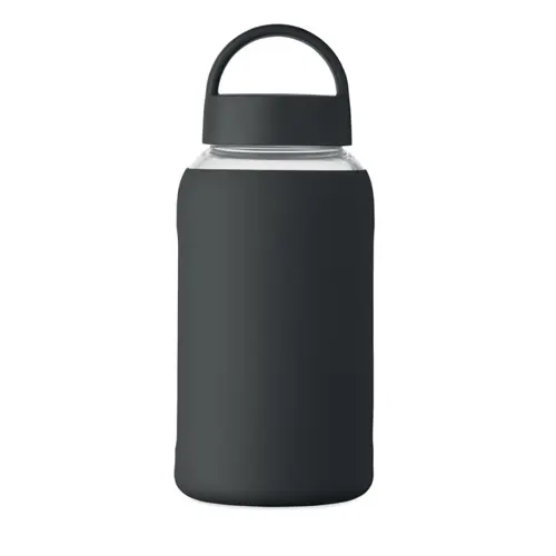 Borraccia in vetro con custodia in silicone e tappo con maniglia da 600ml