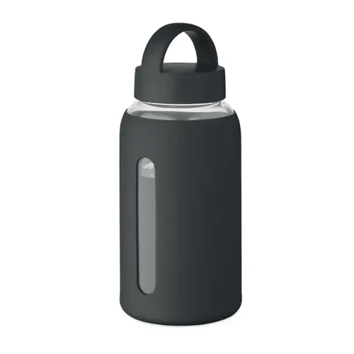 Borraccia in vetro con custodia in silicone e tappo con maniglia da 600ml