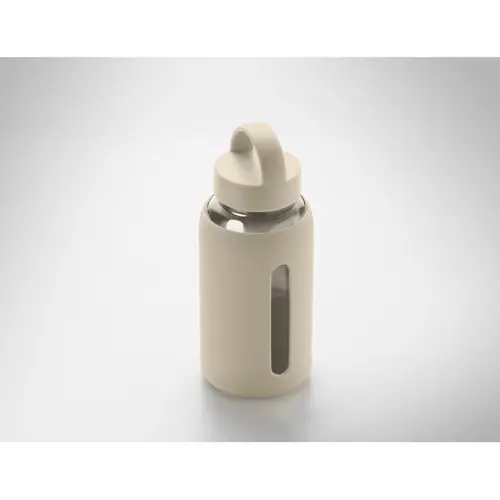 Borraccia in vetro con custodia in silicone e tappo con maniglia da 600ml