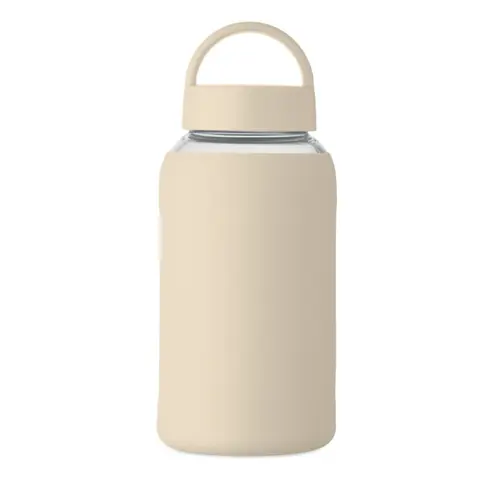 Borraccia in vetro con custodia in silicone e tappo con maniglia da 600ml