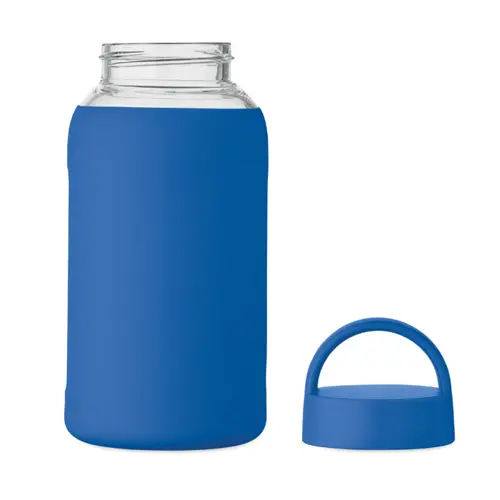 Borraccia in vetro con custodia in silicone e tappo con maniglia da 600ml