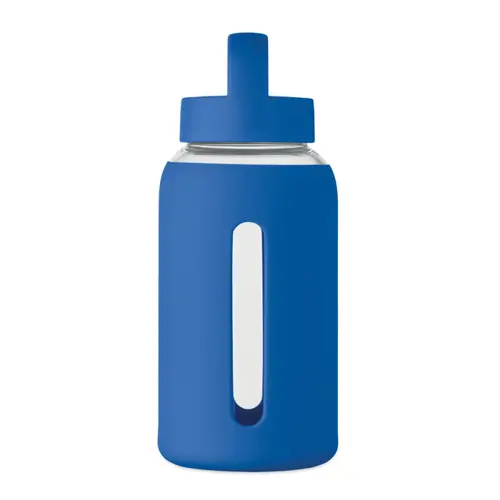 Borraccia in vetro con custodia in silicone e tappo con maniglia da 600ml
