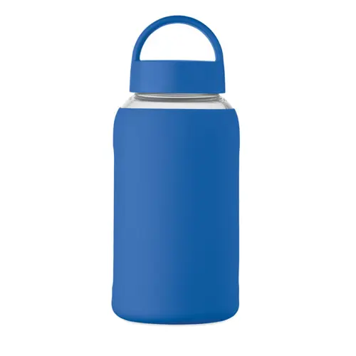 Borraccia in vetro con custodia in silicone e tappo con maniglia da 600ml