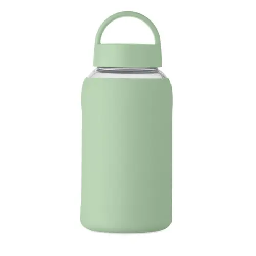Borraccia in vetro con custodia in silicone e tappo con maniglia da 600ml