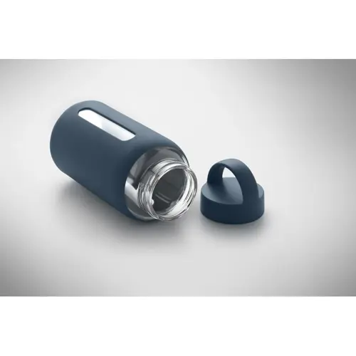 Borraccia in vetro con custodia in silicone e tappo con maniglia da 600ml