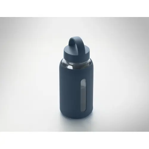Borraccia in vetro con custodia in silicone e tappo con maniglia da 600ml