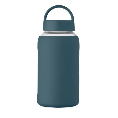 Borraccia in vetro con custodia in silicone e tappo con maniglia da 600ml