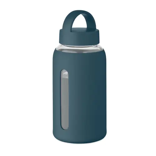 Borraccia in vetro con custodia in silicone e tappo con maniglia da 600ml