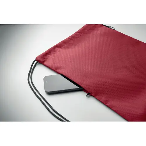 Sacca in RPET con tasca laterale verticale con zip 34x42cm