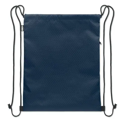 Sacca in RPET con tasca laterale verticale con zip 34x42cm
