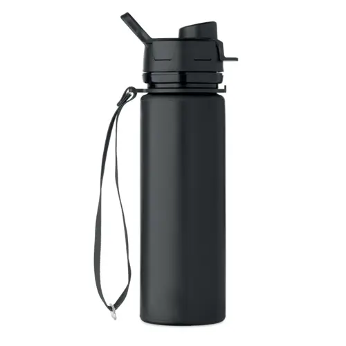 Borraccia in silicone pieghevole con coperchio a beccuccio da 500ml