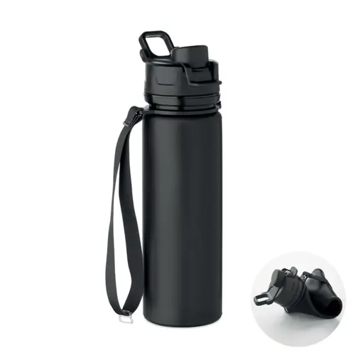Borraccia in silicone pieghevole con coperchio a beccuccio da 500ml