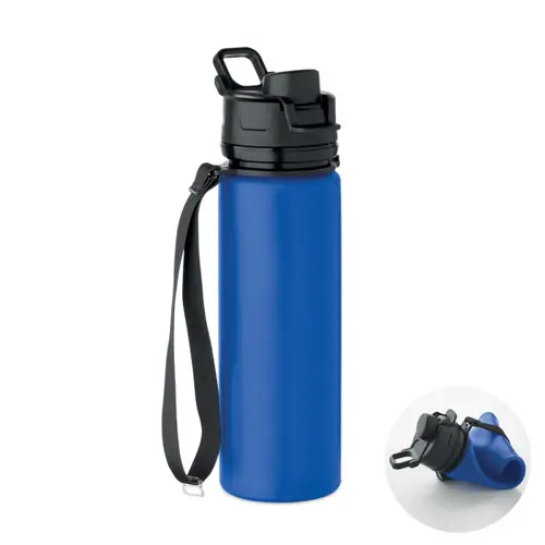 Borraccia in silicone pieghevole con coperchio a beccuccio da 500ml