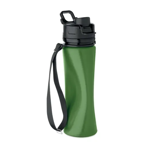 Borraccia in silicone pieghevole con coperchio a beccuccio da 500ml