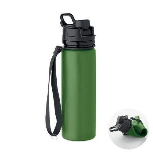 Borraccia in silicone pieghevole con coperchio a beccuccio da 500ml