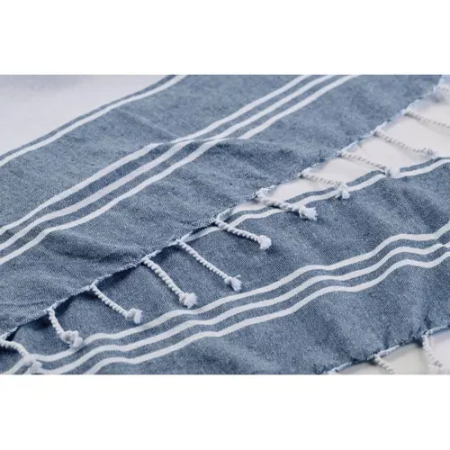 Borsa da spiaggia con telo hammam in cotone e poliestere da 180gr 50x14x38cm