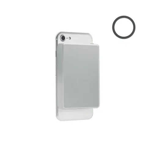 Power bank in alluminio riciclato magnetico con ricarica veloce da 10000 mAh