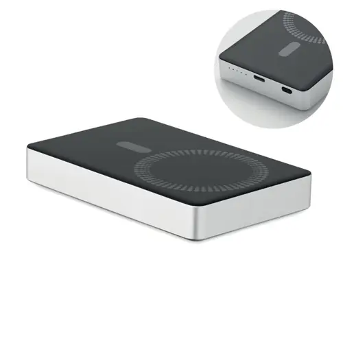 Power bank in alluminio riciclato magnetico con ricarica veloce da 10000 mAh