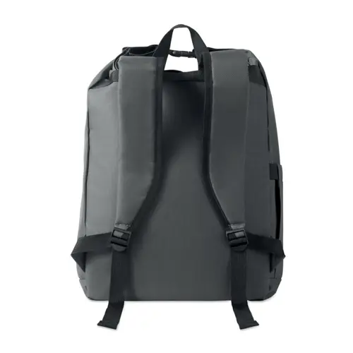 Zaino porta PC 15'' rolltop in poliestere 600D RPET spallacci regolabili