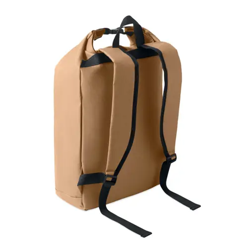 Zaino porta PC 15'' rolltop in poliestere 600D RPET spallacci regolabili