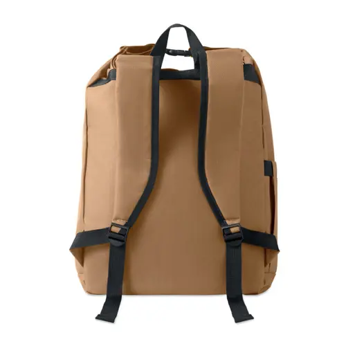 Zaino porta PC 15'' rolltop in poliestere 600D RPET spallacci regolabili
