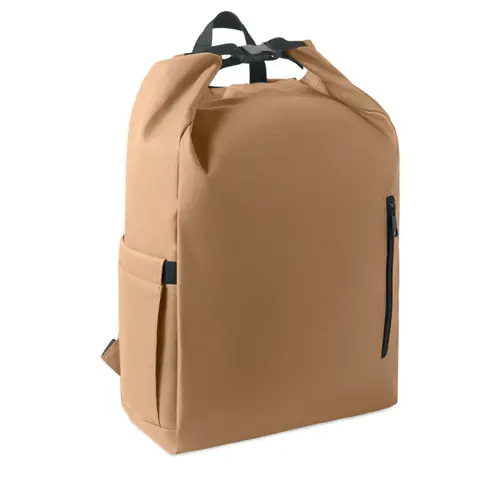 Zaino porta PC 15'' rolltop in poliestere 600D RPET spallacci regolabili