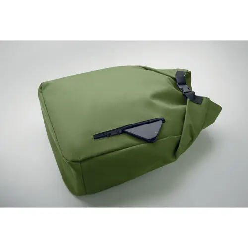 Zaino porta PC 15'' rolltop in poliestere 600D RPET spallacci regolabili