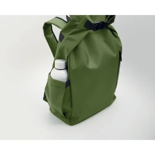 Zaino porta PC 15'' rolltop in poliestere 600D RPET spallacci regolabili