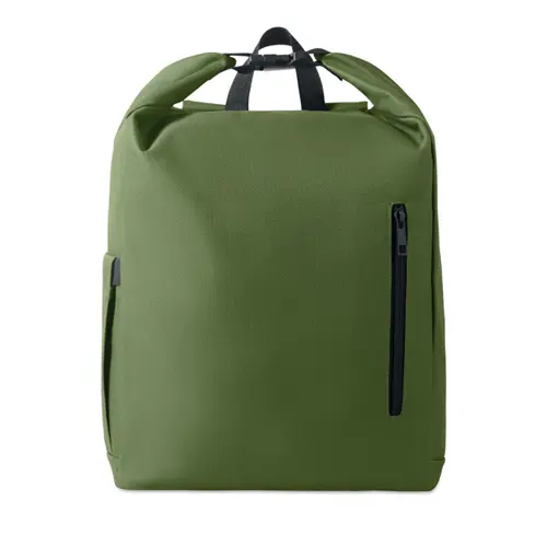 Zaino porta PC 15'' rolltop in poliestere 600D RPET spallacci regolabili