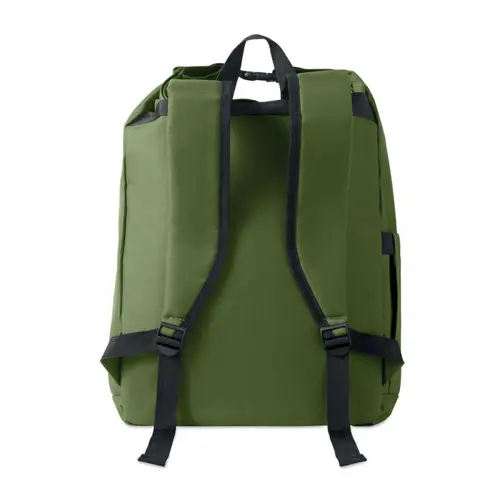 Zaino porta PC 15'' rolltop in poliestere 600D RPET spallacci regolabili